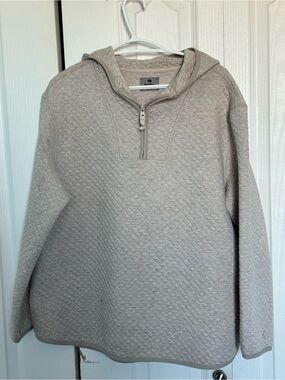 Women’s Wind River Quilted Half-Zip Hoodie Sweater - Light Gray